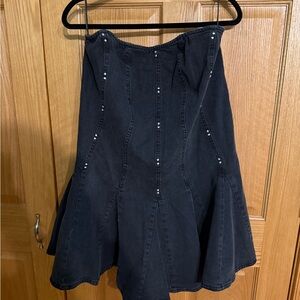 Wild Fable Strapless Black Denim Dress